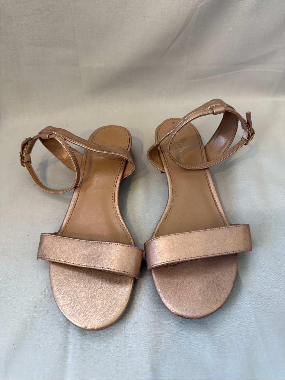Joyce Azria Women's Ankle Strap Sandals in Rose Gold